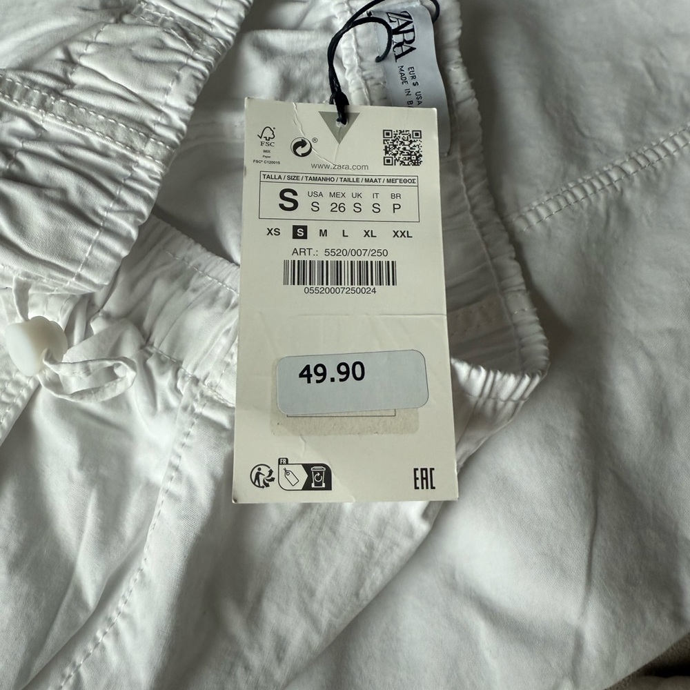 Zara Crisp White Trousers